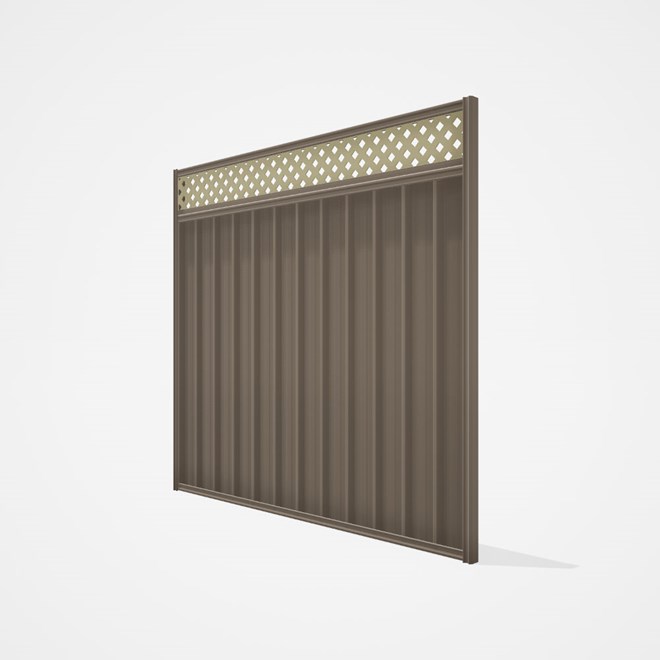 Good Neighbour® Superdek® Screen Top Extension Panel Frame: Beige, Lattice: Cream