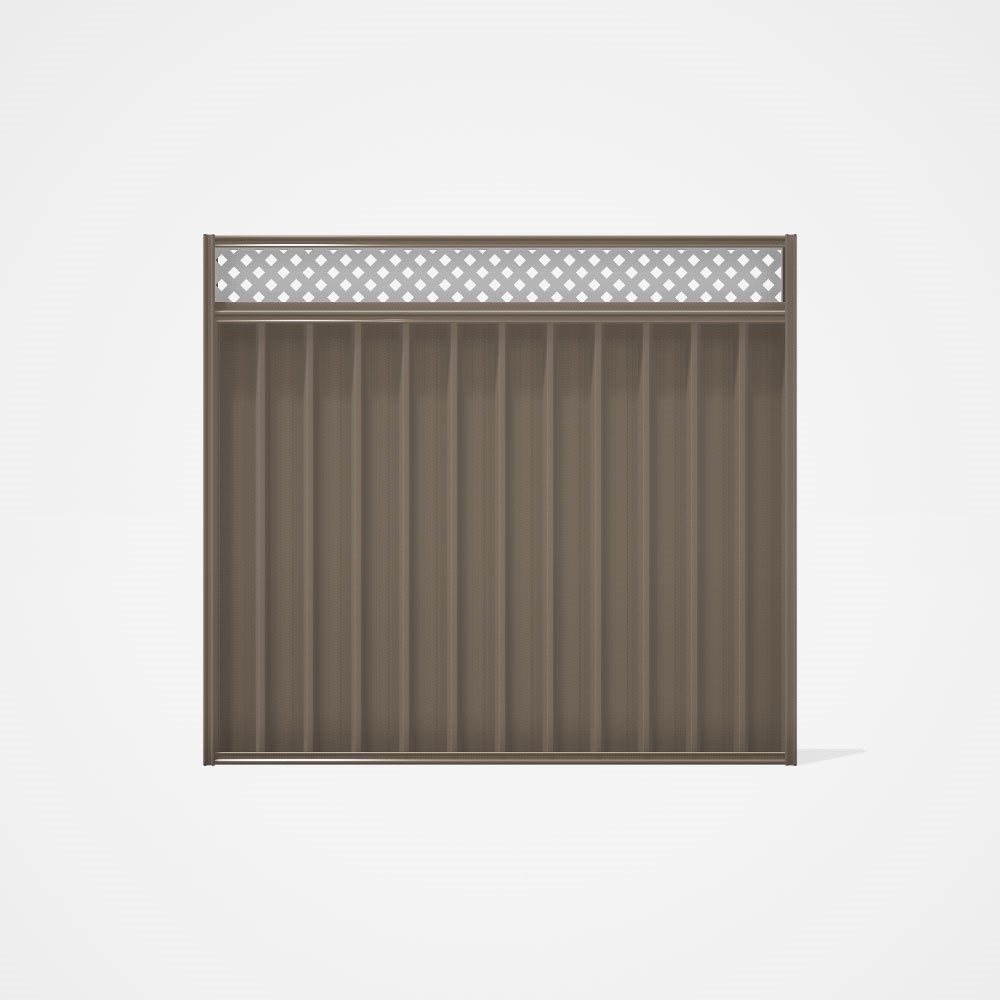 Good Neighbour® Superdek® Screen Top Extension Panel Frame: Beige, Lattice: White