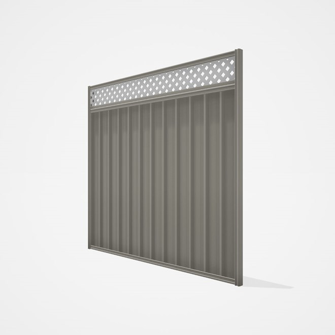 Good Neighbour® Superdek® Screen Top Extension Panel Frame: Birch, Lattice: White