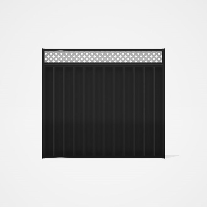 Good Neighbour® Superdek® Screen Top Extension Panel Frame: Ebony, Lattice: White
