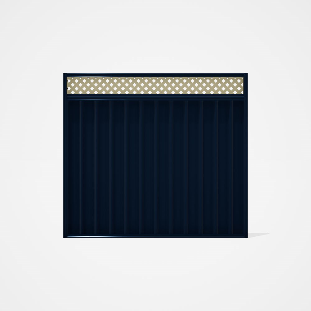 Good Neighbour® Superdek® Screen Top Extension Panel Frame: Mountain Blue, Lattice: Cream