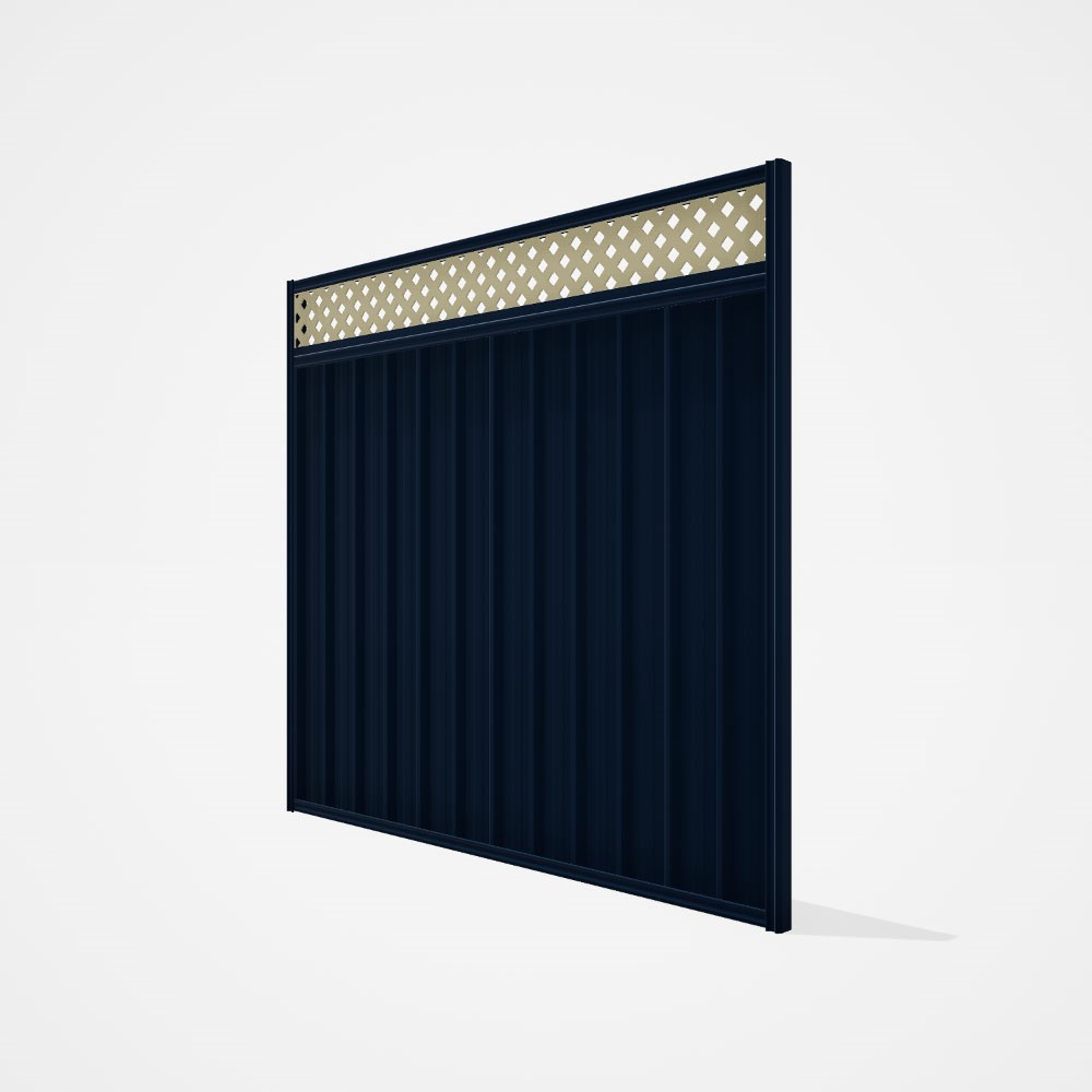 Good Neighbour® Superdek® Screen Top Extension Panel Frame: Mountain Blue, Lattice: Cream