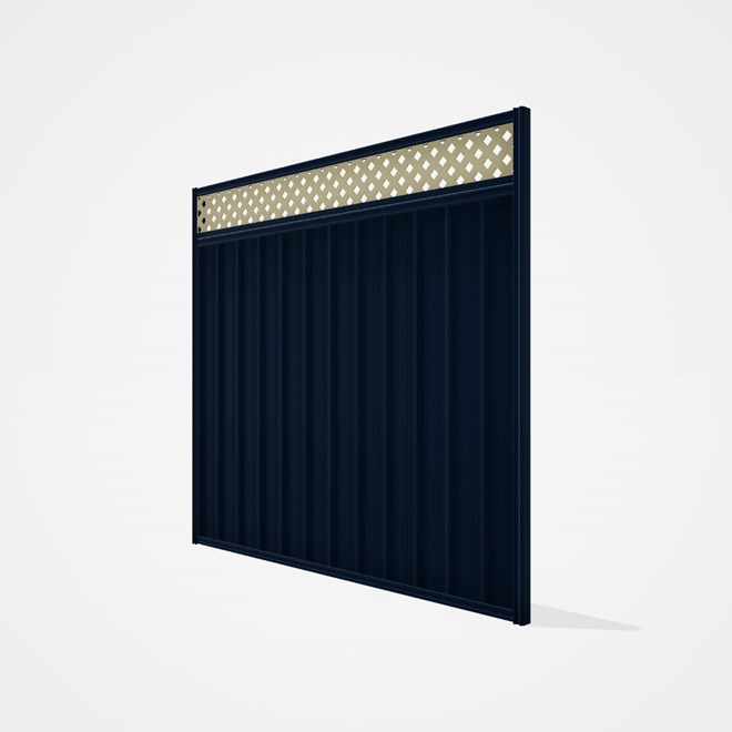 Good Neighbour® Superdek® Screen Top Extension Panel Frame: Mountain Blue, Lattice: Cream