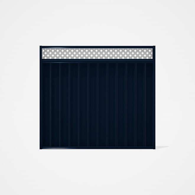Good Neighbour® Superdek® Screen Top Extension Panel Frame: Mountain Blue, Lattice: White