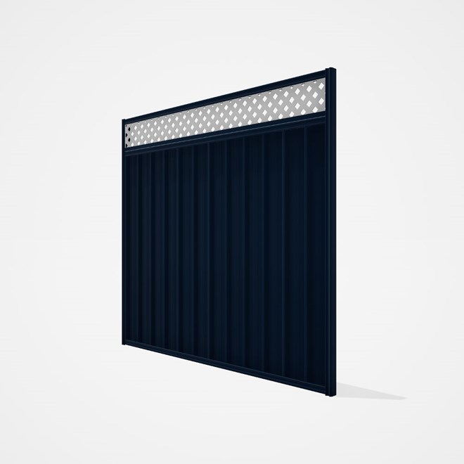Good Neighbour® Superdek® Screen Top Extension Panel Frame: Mountain Blue, Lattice: White