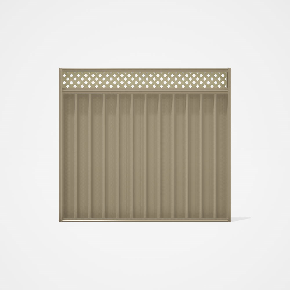 Good Neighbour® Superdek® Screen Top Extension Panel Frame: Merino, Lattice: Cream