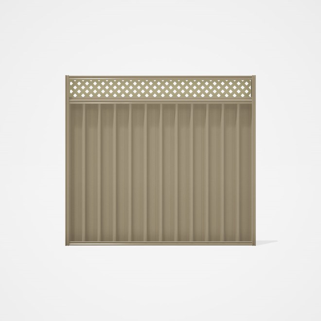 Good Neighbour® Superdek® Screen Top Extension Panel Frame: Merino, Lattice: Cream