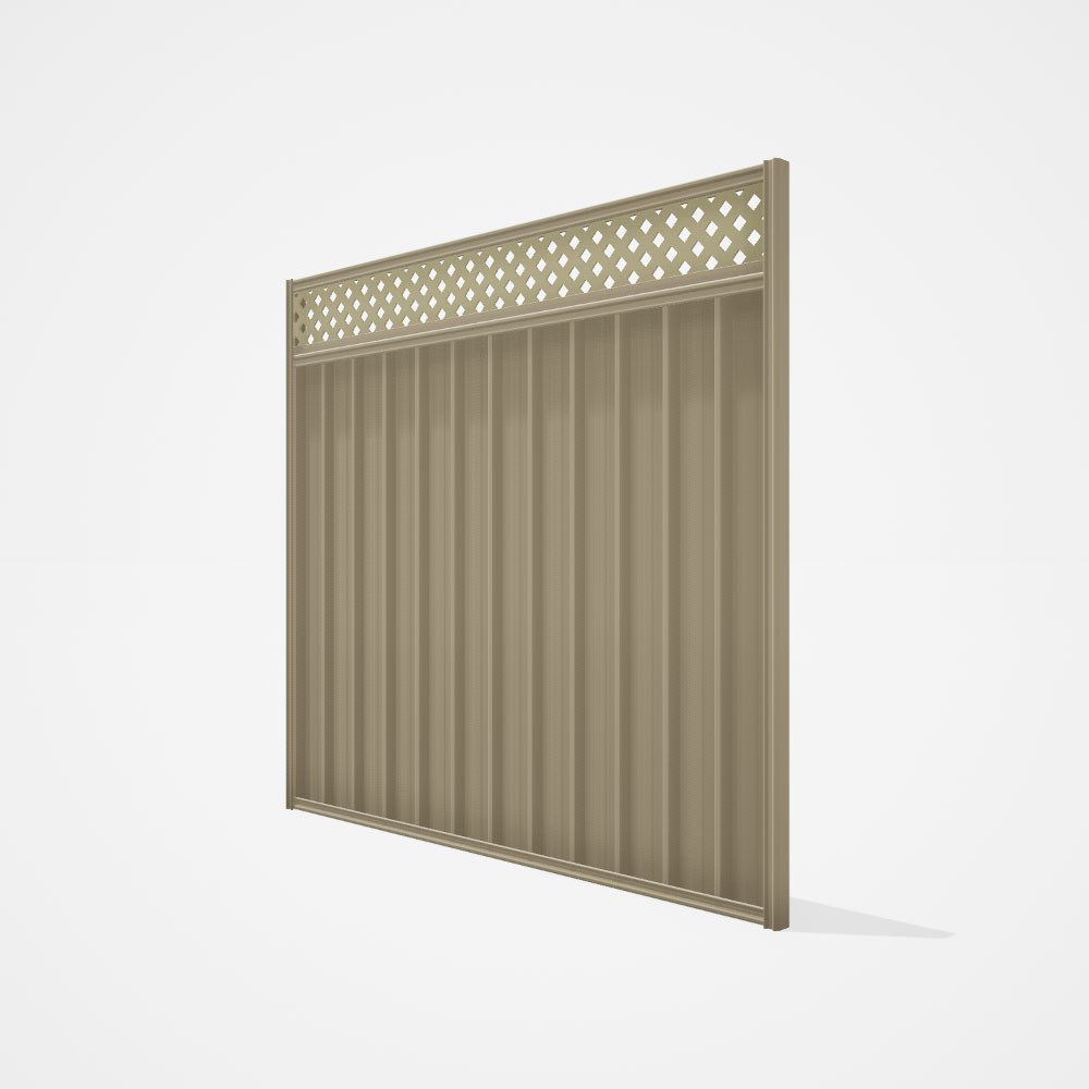 Good Neighbour® Superdek® Screen Top Extension Panel Frame: Merino, Lattice: Cream