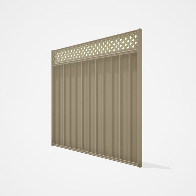 Good Neighbour® Superdek® Screen Top Extension Panel Frame: Merino, Lattice: Cream