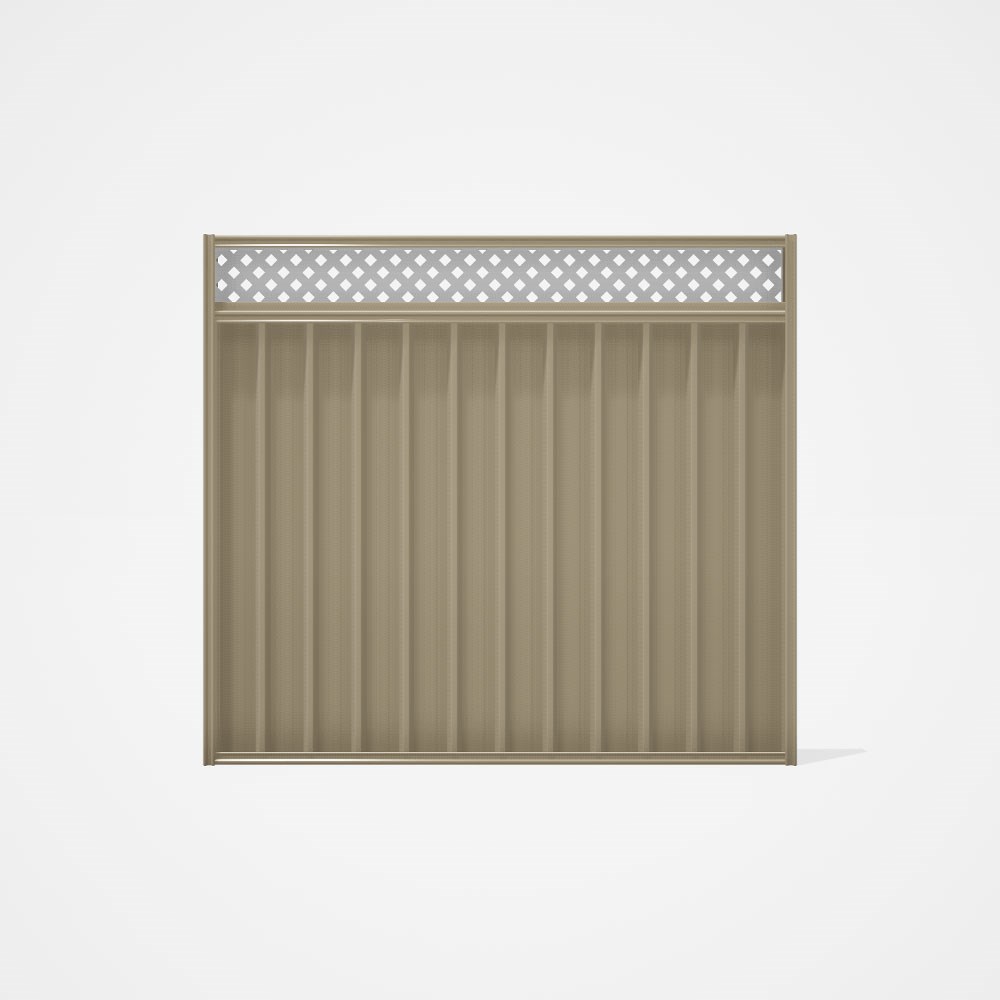 Good Neighbour® Superdek® Screen Top Extension Panel Frame: Merino, Lattice: White