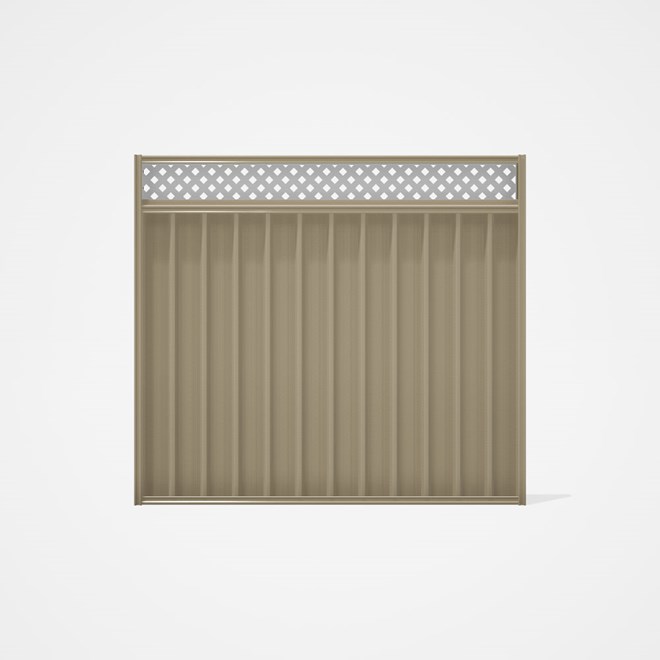 Good Neighbour® Superdek® Screen Top Extension Panel Frame: Merino, Lattice: White