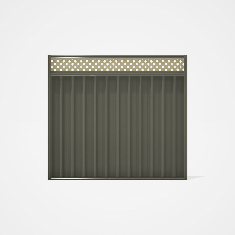 Good Neighbour® Superdek® Screen Top Extension Panel Frame: Marsh, Lattice: Cream