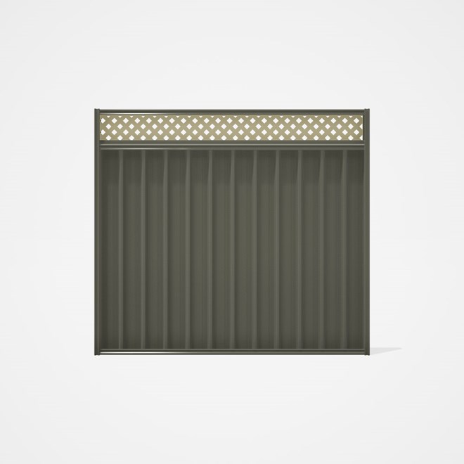 Good Neighbour® Superdek® Screen Top Extension Panel Frame: Marsh, Lattice: Cream