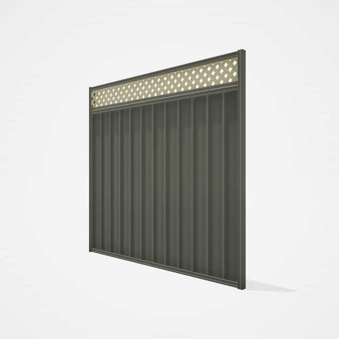 Good Neighbour® Superdek® Screen Top Extension Panel Frame: Marsh, Lattice: Cream