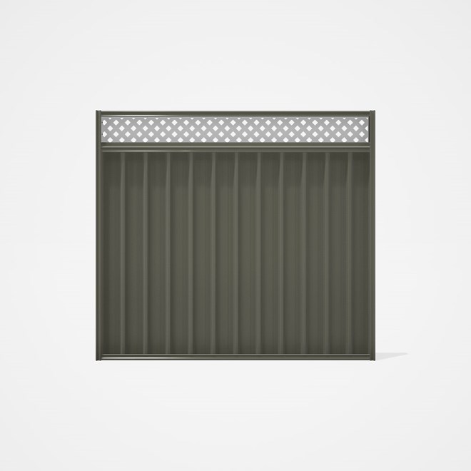 Good Neighbour® Superdek® Screen Top Extension Panel Frame: Marsh, Lattice: White