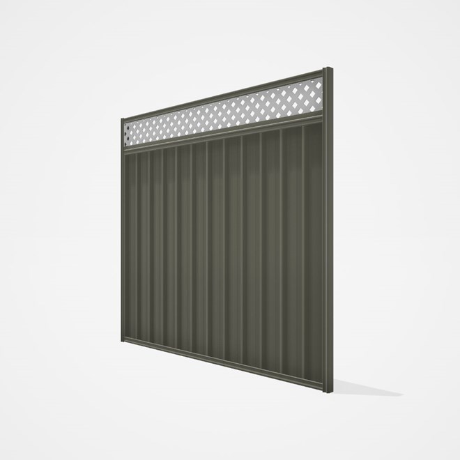 Good Neighbour® Superdek® Screen Top Extension Panel Frame: Marsh, Lattice: White