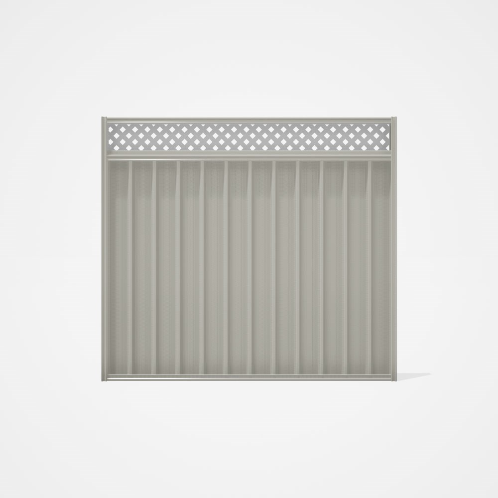 Good Neighbour® Superdek® Screen Top Extension Panel Frame: Off White, Lattice: White