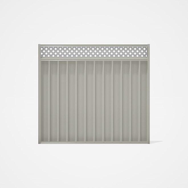 Good Neighbour® Superdek® Screen Top Extension Panel Frame: Off White, Lattice: White