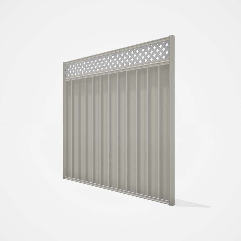 Good Neighbour® Superdek® Screen Top Extension Panel Frame: Off White, Lattice: White