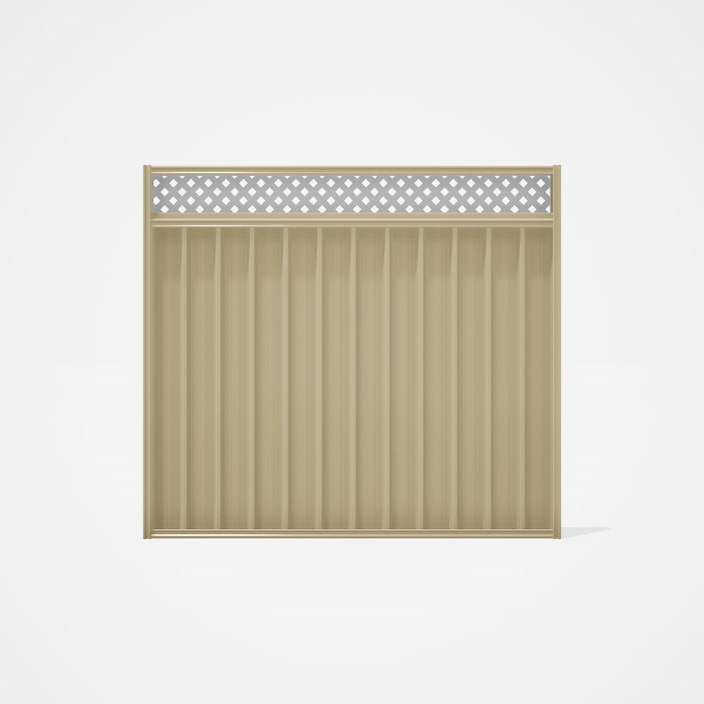Good Neighbour® Superdek® Screen Top Extension Panel Frame: Primrose, Lattice: White