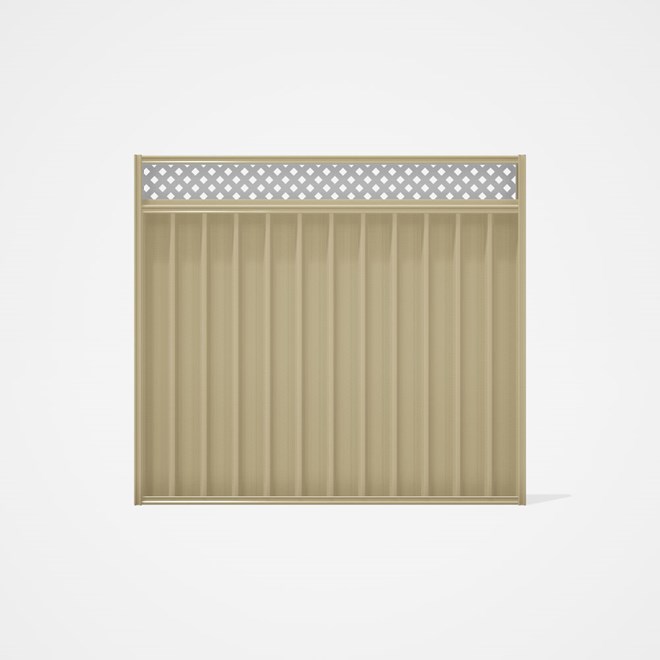 Good Neighbour® Superdek® Screen Top Extension Panel Frame: Primrose, Lattice: White