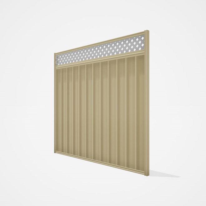 Good Neighbour® Superdek® Screen Top Extension Panel Frame: Primrose, Lattice: White