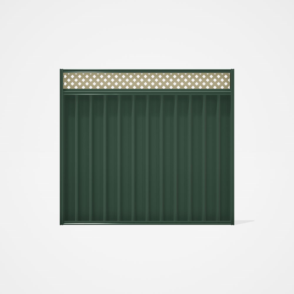 Good Neighbour® Superdek® Screen Top Extension Panel Frame: Rivergum, Lattice: Cream