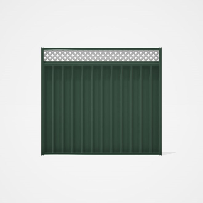 Good Neighbour® Superdek® Screen Top Extension Panel Frame: Rivergum, Lattice: White