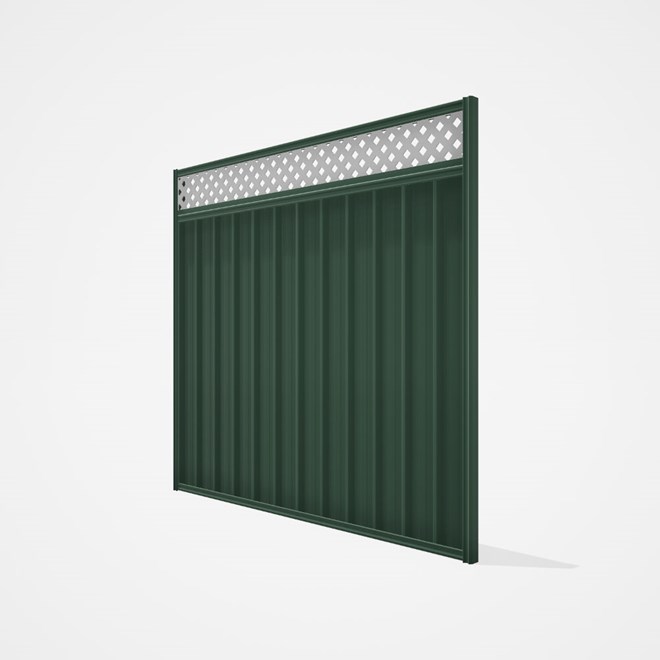Good Neighbour® Superdek® Screen Top Extension Panel Frame: Rivergum, Lattice: White
