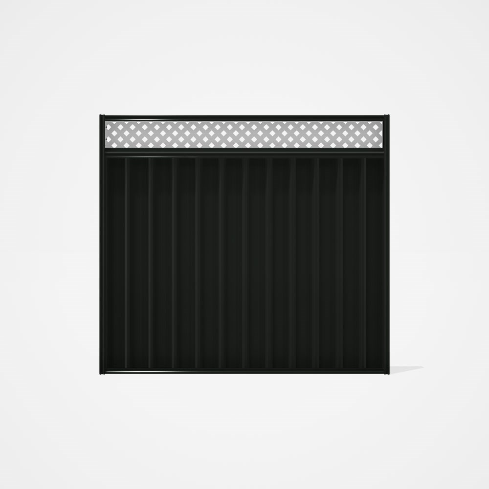 Good Neighbour® Superdek® Screen Top Extension Panel Frame: Slate Grey, Lattice: White