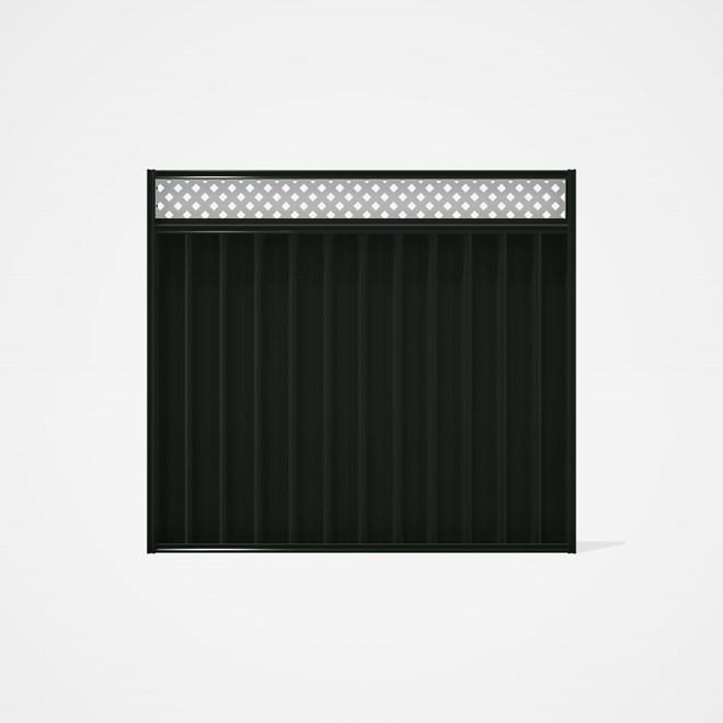 Good Neighbour® Superdek® Screen Top Extension Panel Frame: Slate Grey, Lattice: White