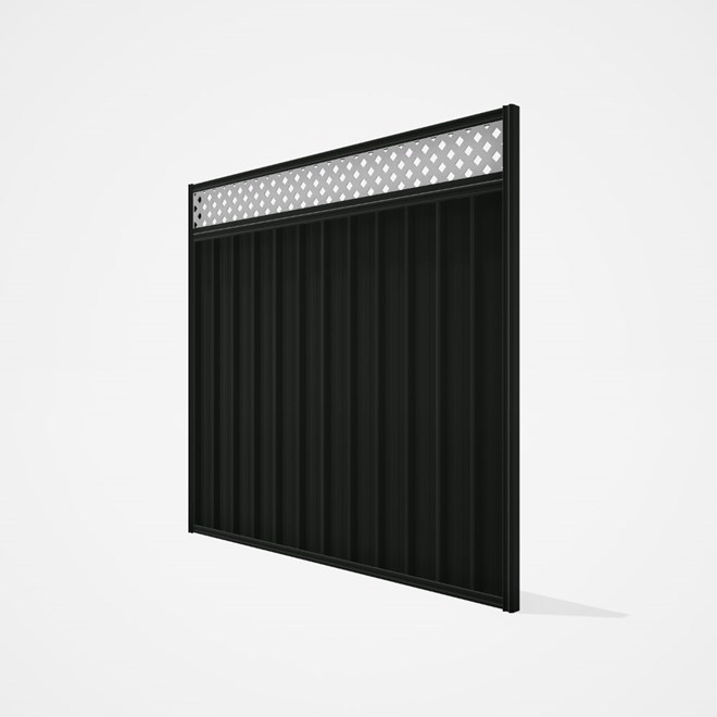 Good Neighbour® Superdek® Screen Top Extension Panel Frame: Slate Grey, Lattice: White