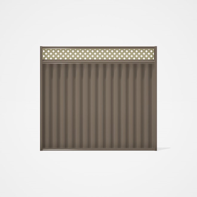 Good Neighbour® Wavelok® Screen Top Extension Panel Frame: Beige, Lattice: Cream