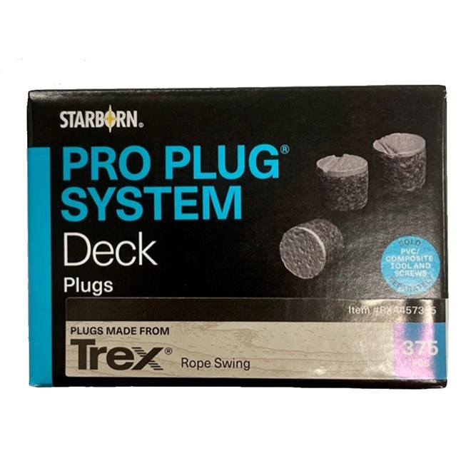 Pro Plugs® System Deck Plugs For Trex® Decking Rope Swing 375pcs