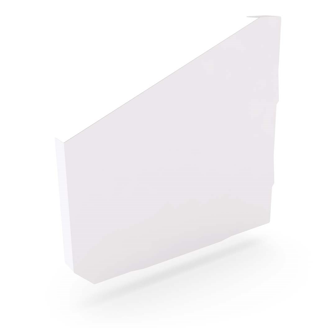 VT Gutter Stop End Left Hand Off White