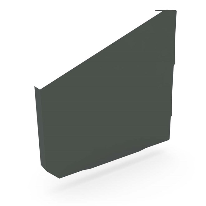 VT Gutter Stop End Left Hand Slate Grey