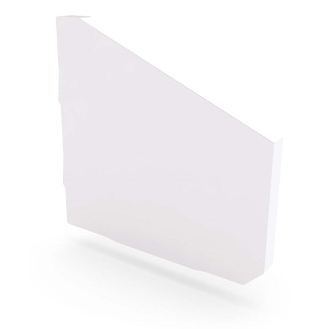 VT Gutter Stop End Right Hand Off White