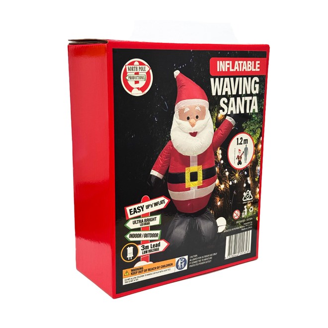 Inflatable Waving Santa 120cm